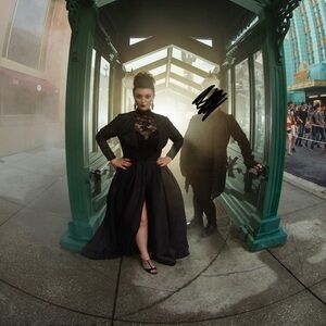 Custom Made Black Gown Overcoat Dress